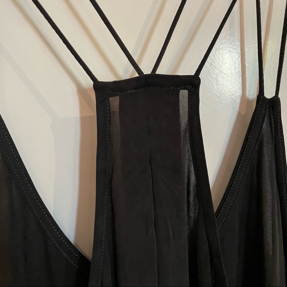 7 For All Mankind Charcoal Double Strap Camisole (Small) - Picture 9 of 11